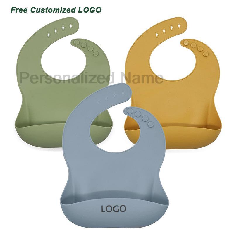 Baby Food Logo - Silicone Baby Bib for Babies &