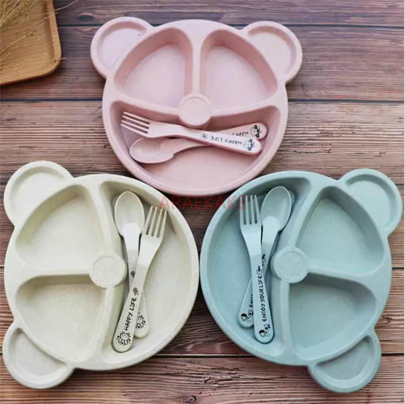 Baby Food Grade - Children's Dining Plate Set Dining Utensils