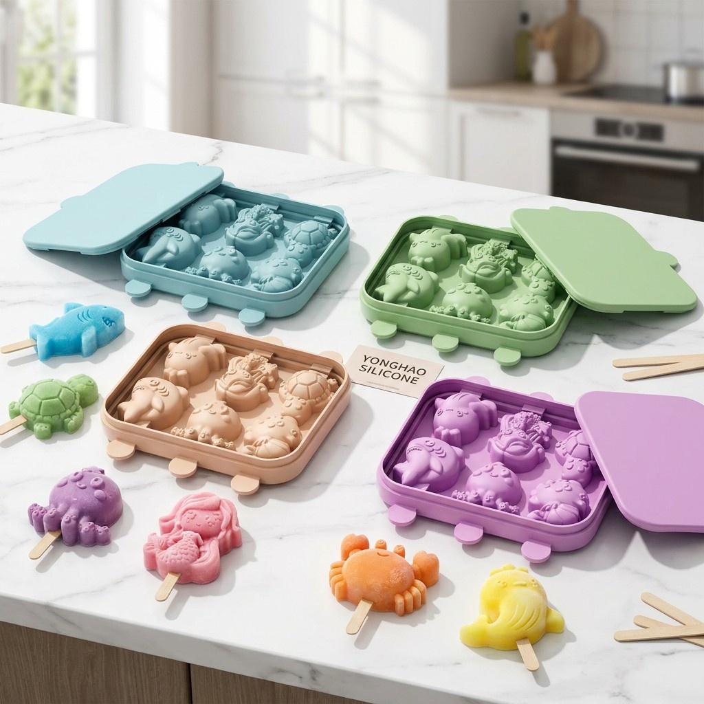 Baby Food Jelly - 6-Cavity Mermaid Sea Creatures Silicone Mold