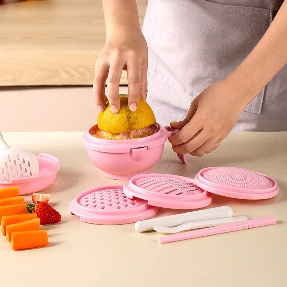 Baby Food Vegetable - Solid color Baby Food Grinding Bowl