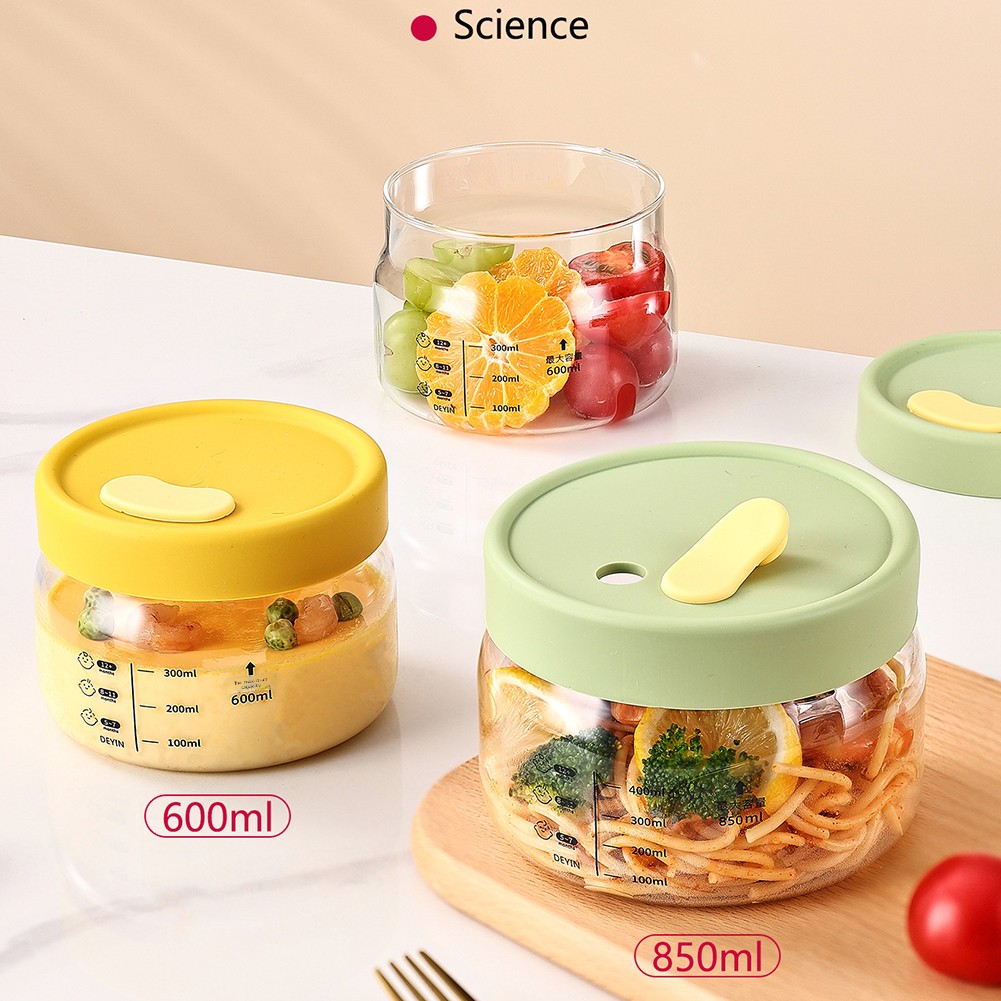 Baby Food Glass Containers - 600-850ml Glass Food Storage Container Airtight