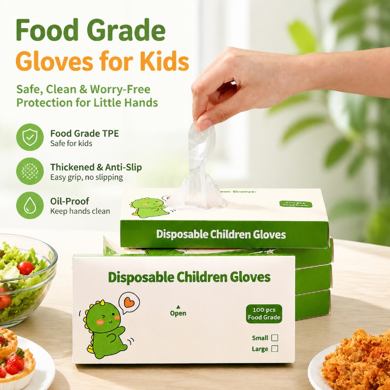 Baby Food Catering - Disposable TPE Food Grade Gloves for