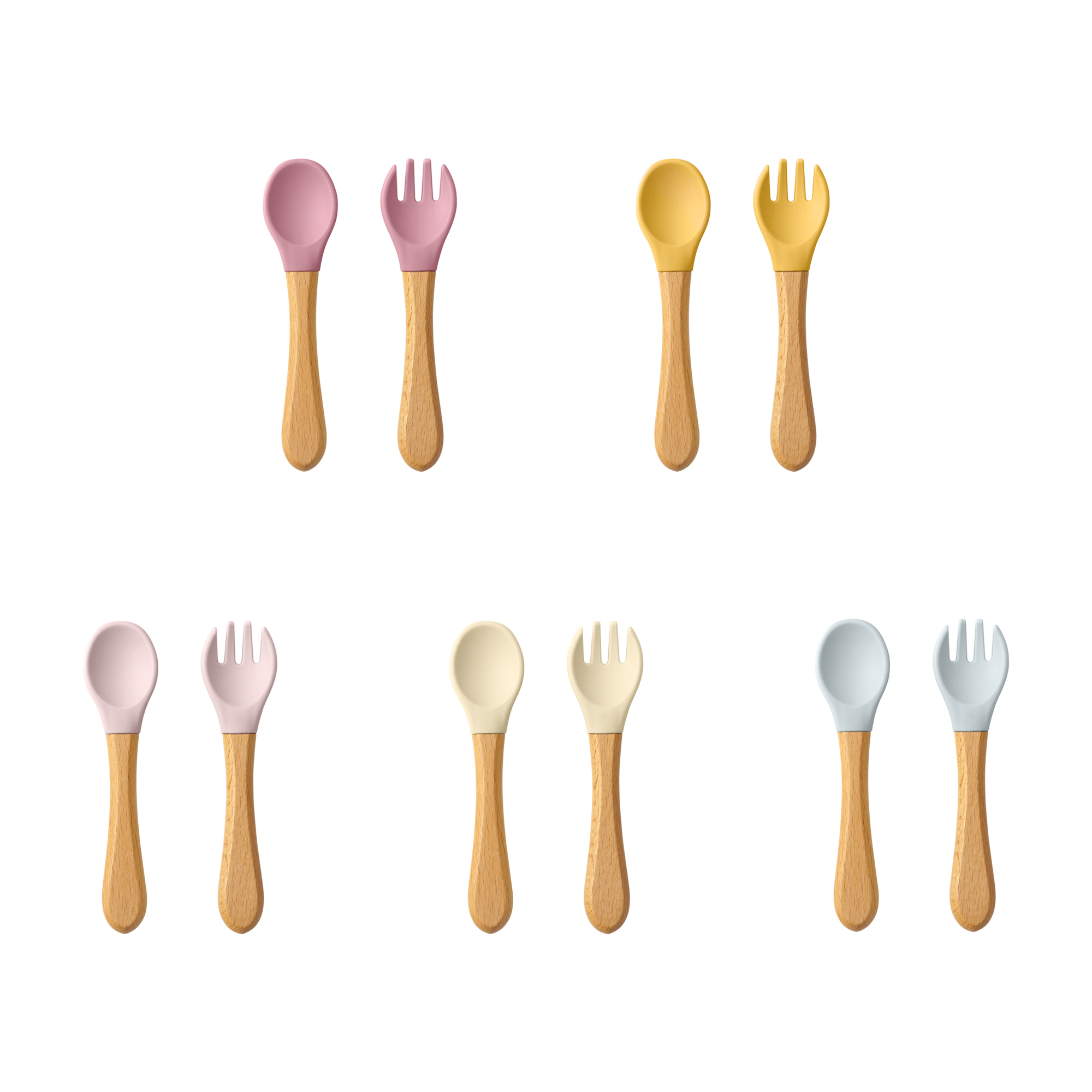 Baby Food Bites - 2PCS Baby Learning Spoons Utensils Set