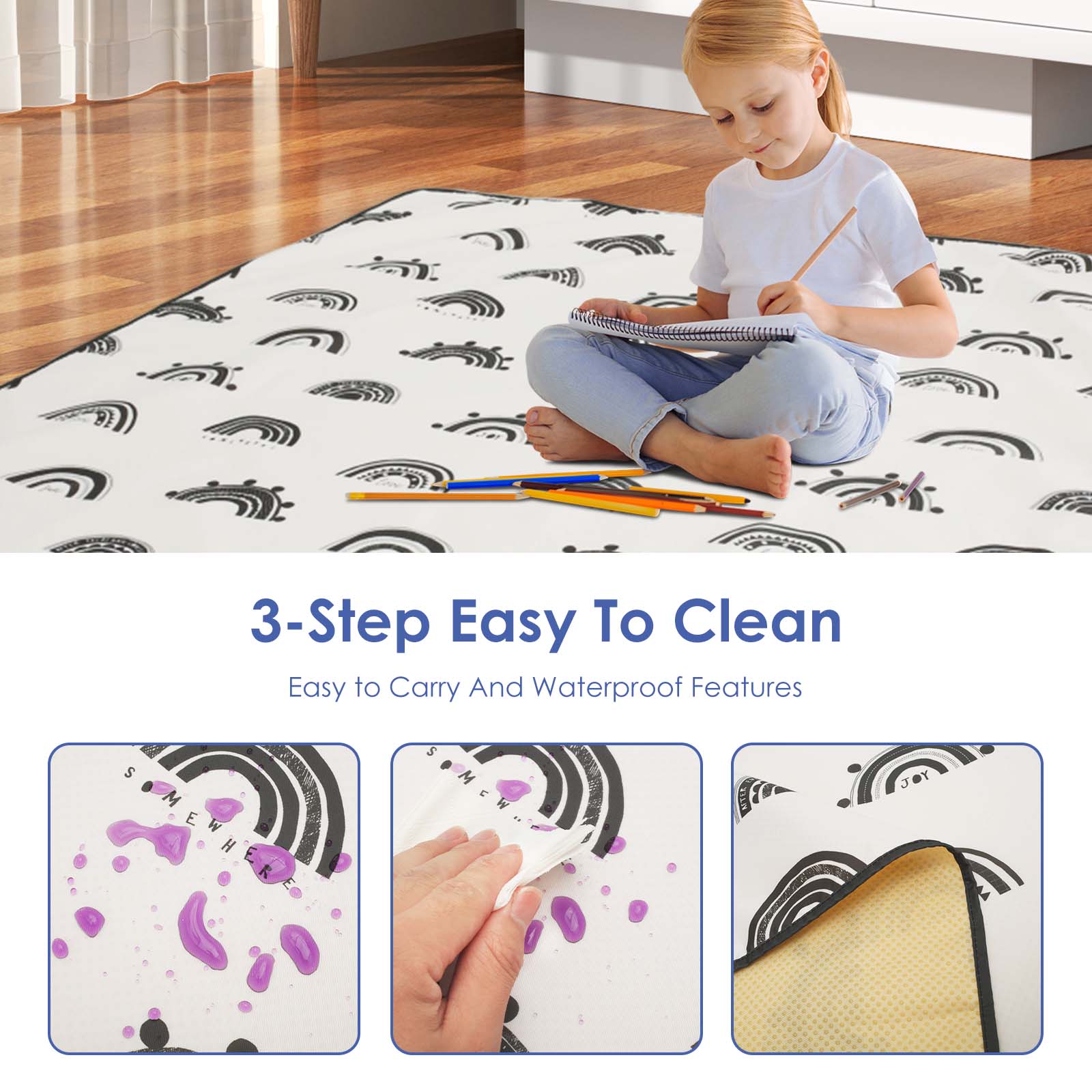 Baby Splat Mat Anti Slip High  - đánh giá và giá Highchair Splash Mat