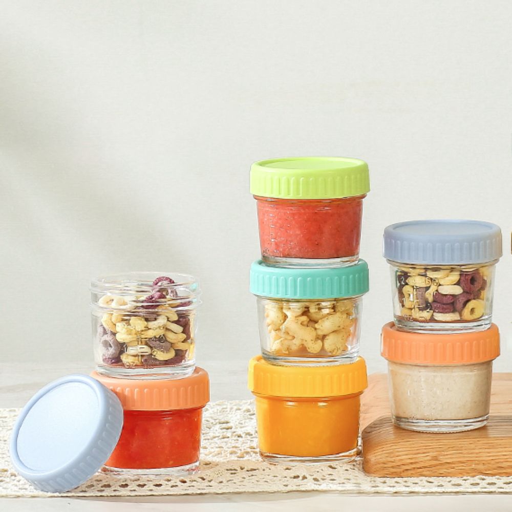 6pcs Mason Jar Glass Baby Food - đánh giá và giá Baby Food Glass Containers