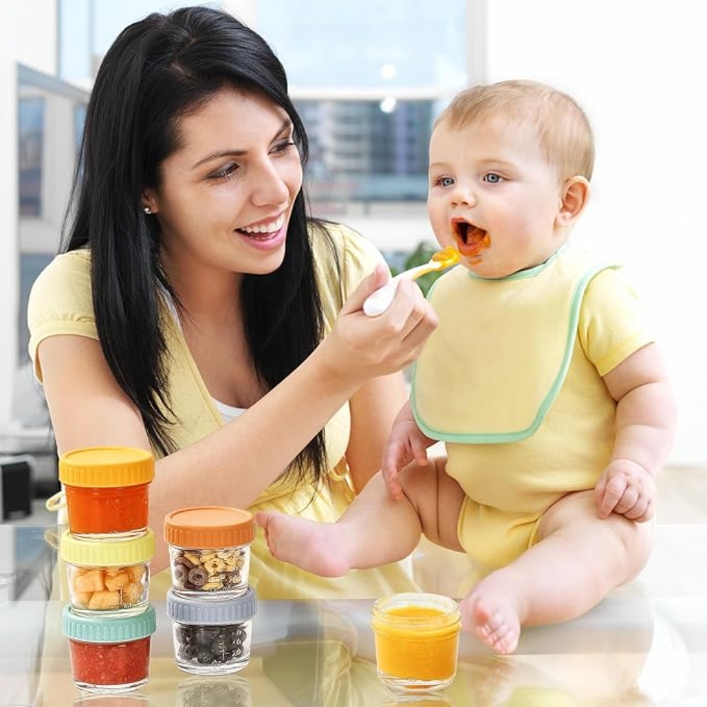 6pcs Mason Jar Glass Baby Food - đánh giá và giá Baby Food Glass Containers