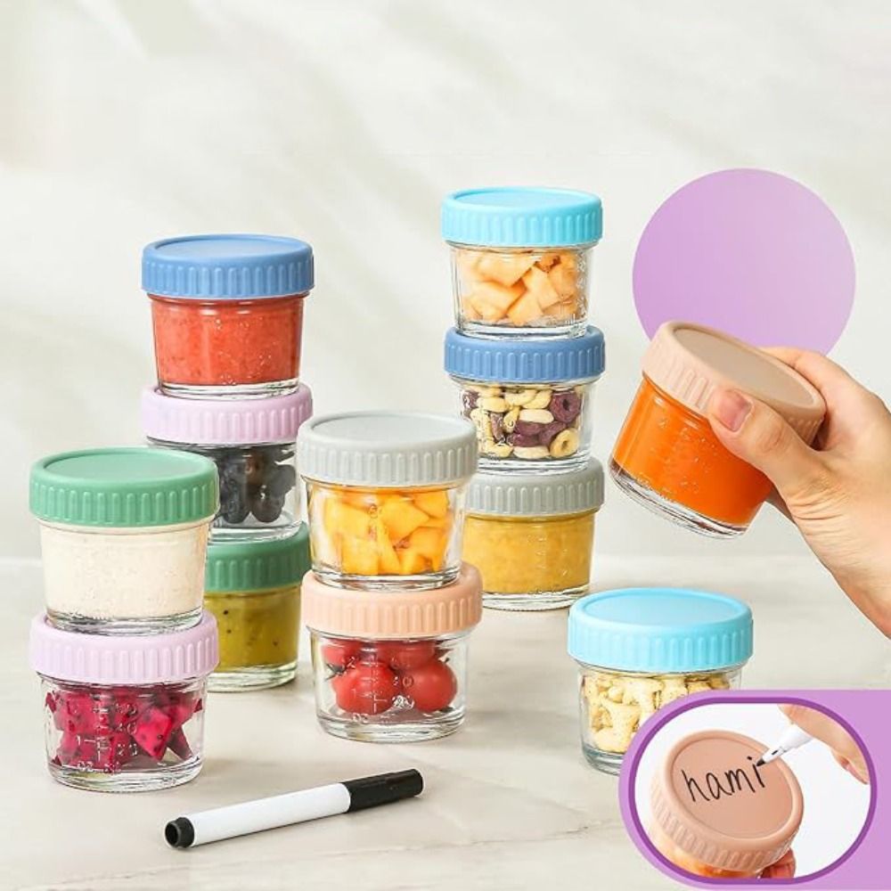 6pcs Mason Jar Glass Baby Food - đánh giá và giá Baby Food Glass Containers