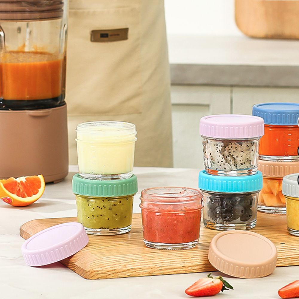 6pcs Mason Jar Glass Baby Food - đánh giá và giá Baby Food Glass Containers
