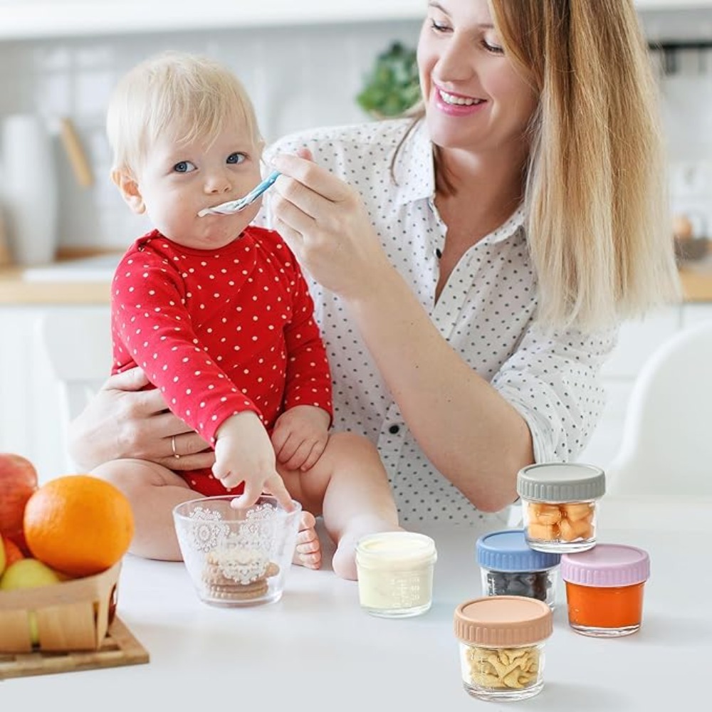 6pcs Mason Jar Glass Baby Food - đánh giá và giá Baby Food Glass Containers