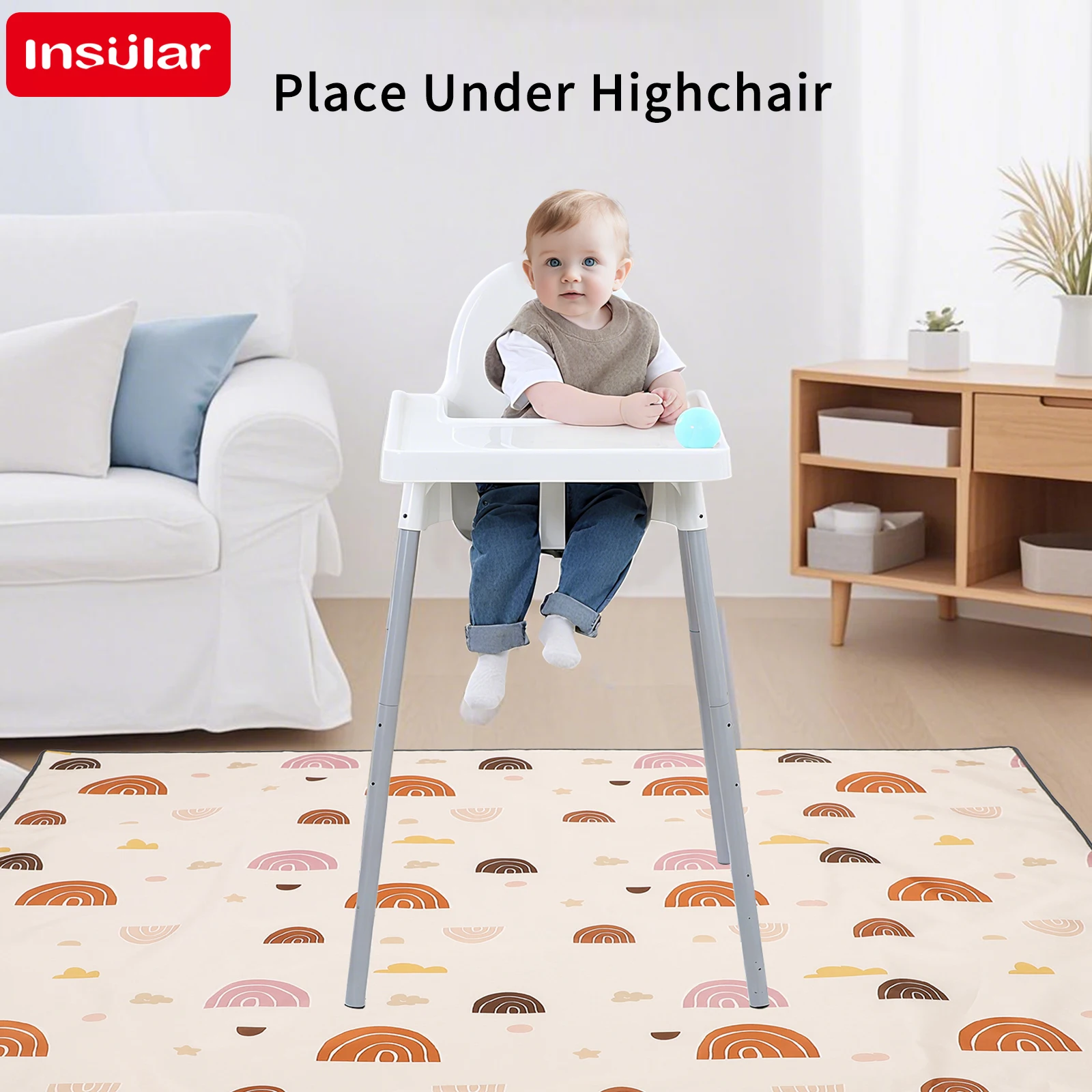Children's Under High Chair Sp - đánh giá và giá Highchair Splash Mat