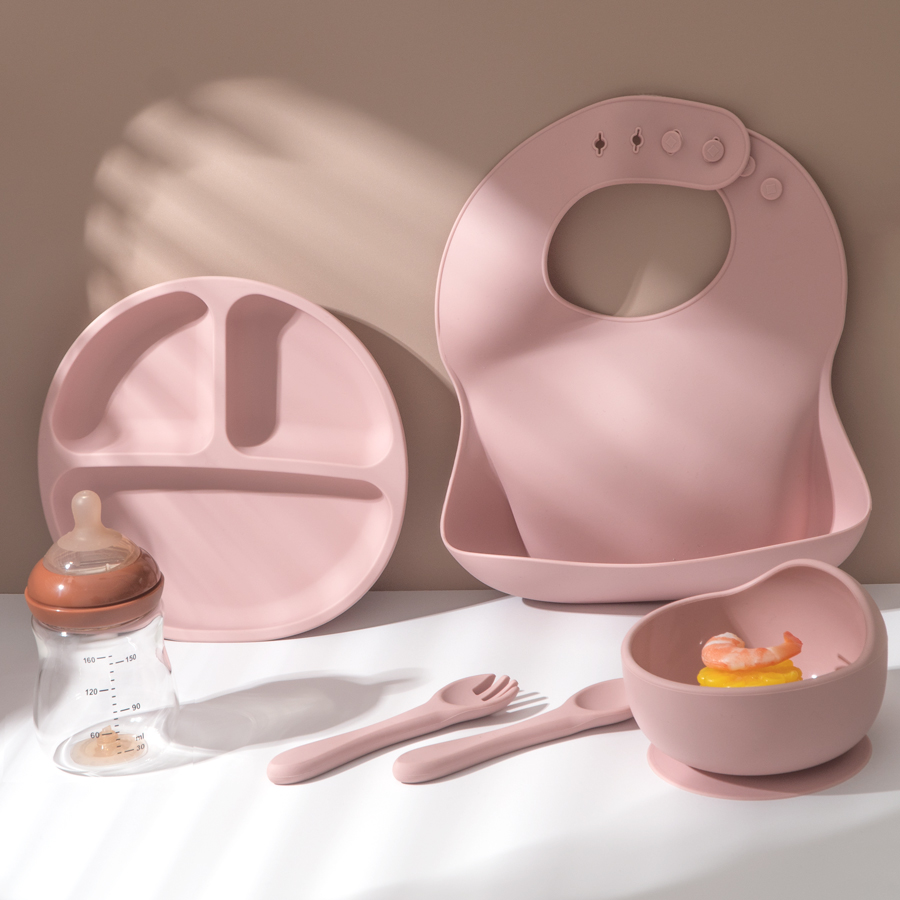5Pcs Baby Silicone Feeding Set - đánh giá và giá Baby Food Chart
