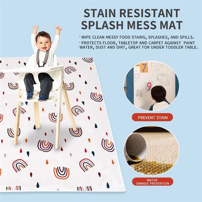 【FLASH DEAL】Anti-Slip Floor Sp - đánh giá và giá Highchair Splash Mat