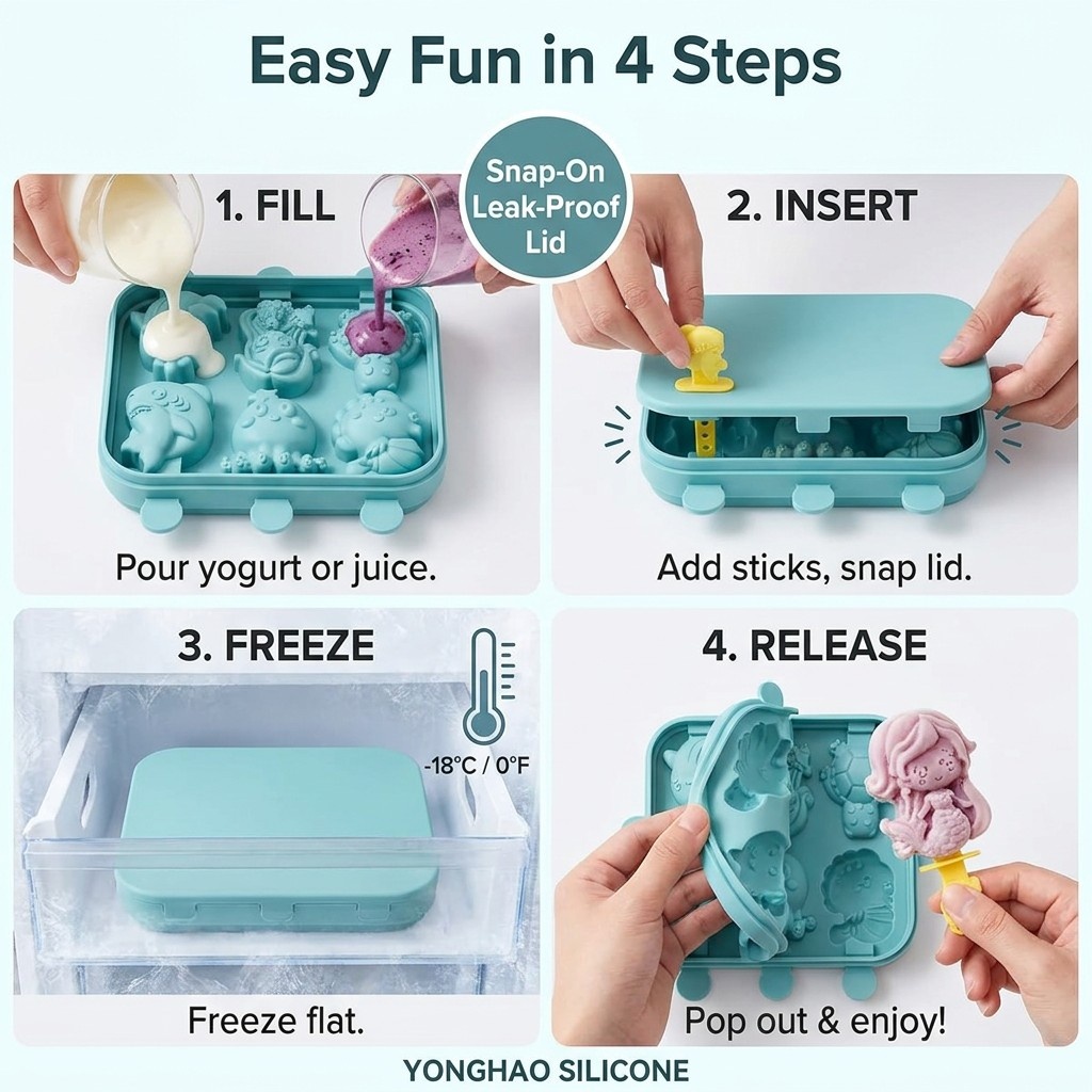 6-Cavity Mermaid Sea Creatures - đánh giá và giá Baby Food Jelly