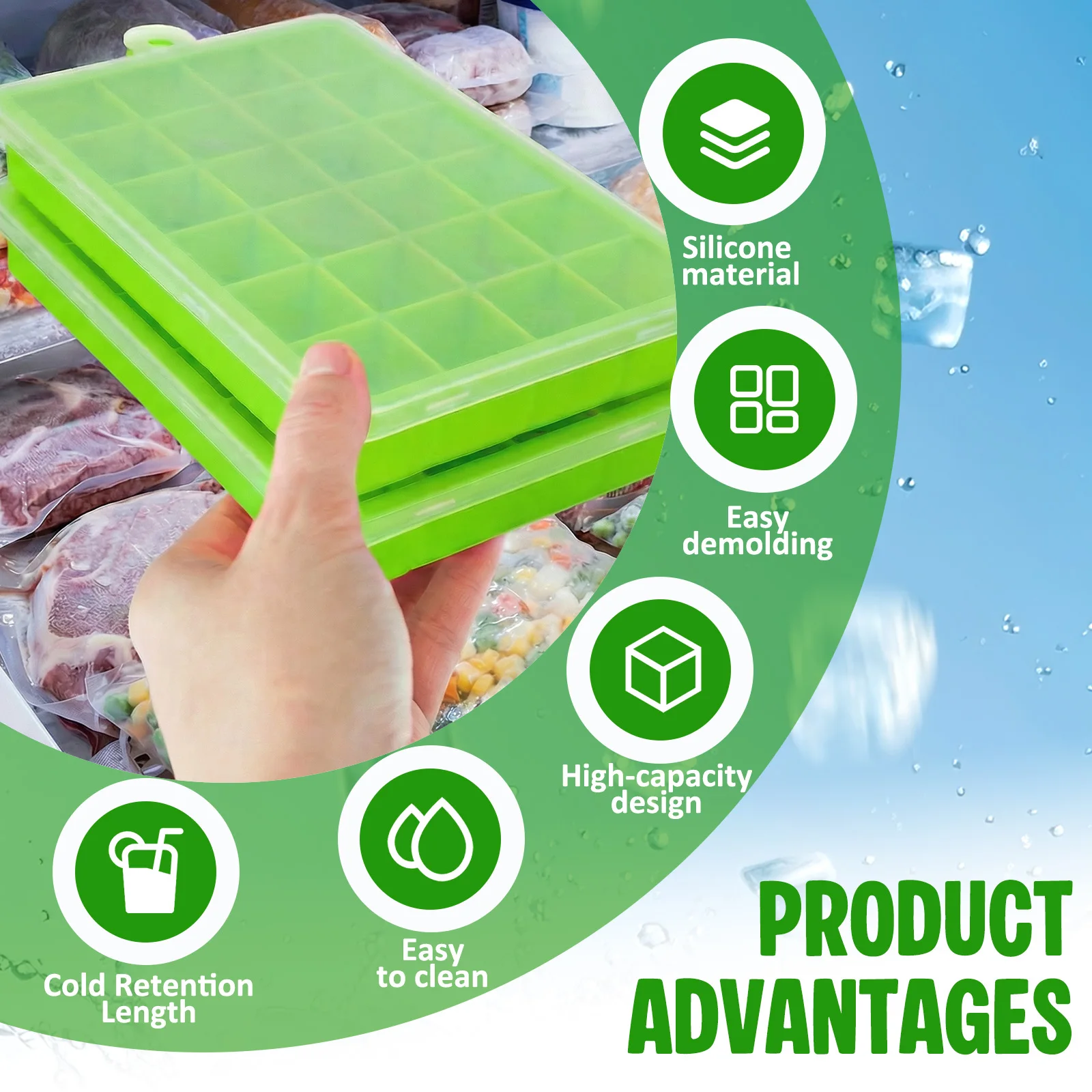 Silicone Ice Cube Tray Easy Re - đánh giá và giá Baby Food Jelly