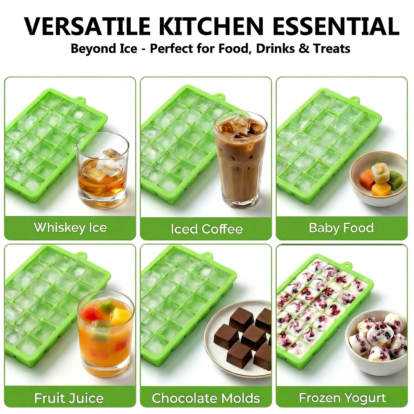 Silicone Ice Cube Tray Easy Re - đánh giá và giá Baby Food Jelly
