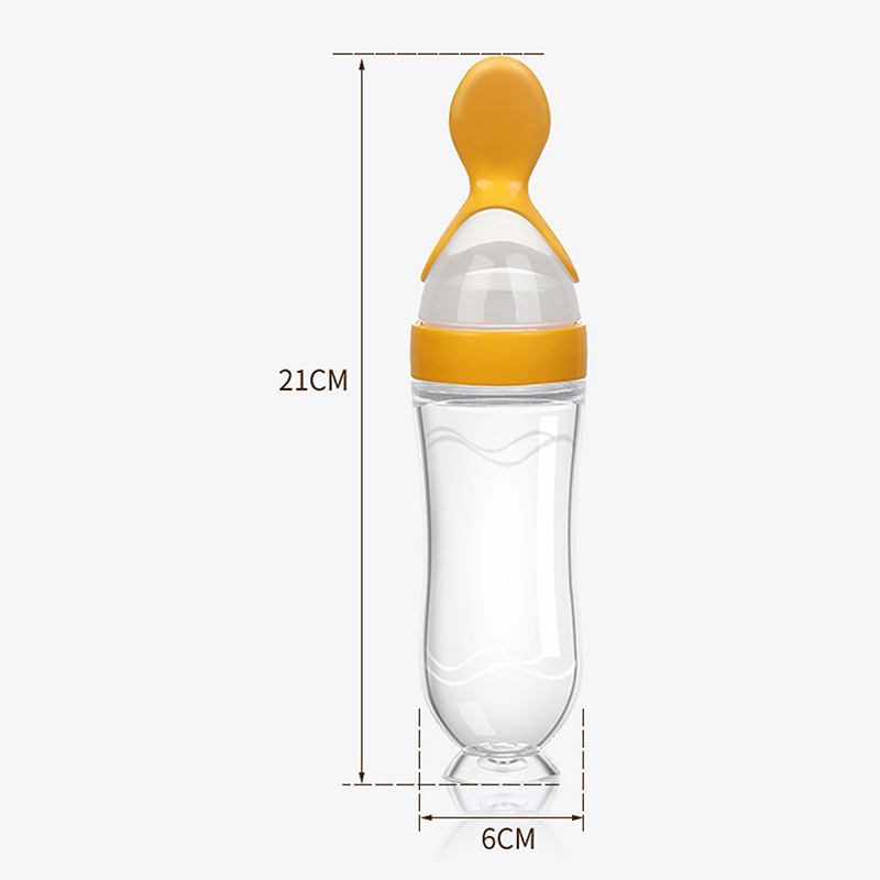 Squeezing Feeding Bottle Silic - đánh giá và giá Baby Food Bites