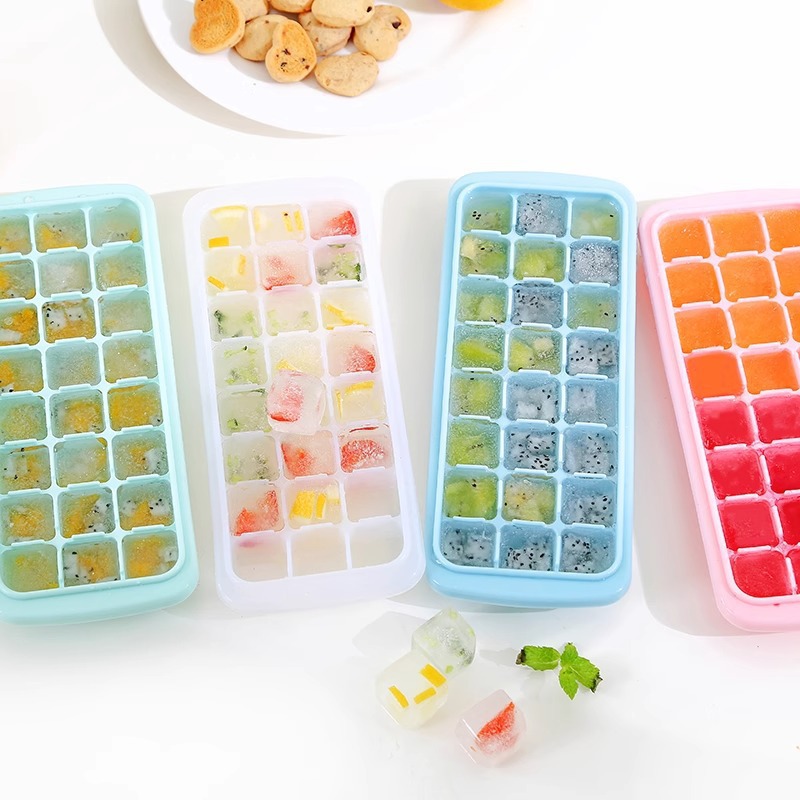 24 Cubes Silicone Ice Cube Tra - đánh giá và giá Baby Food Jelly
