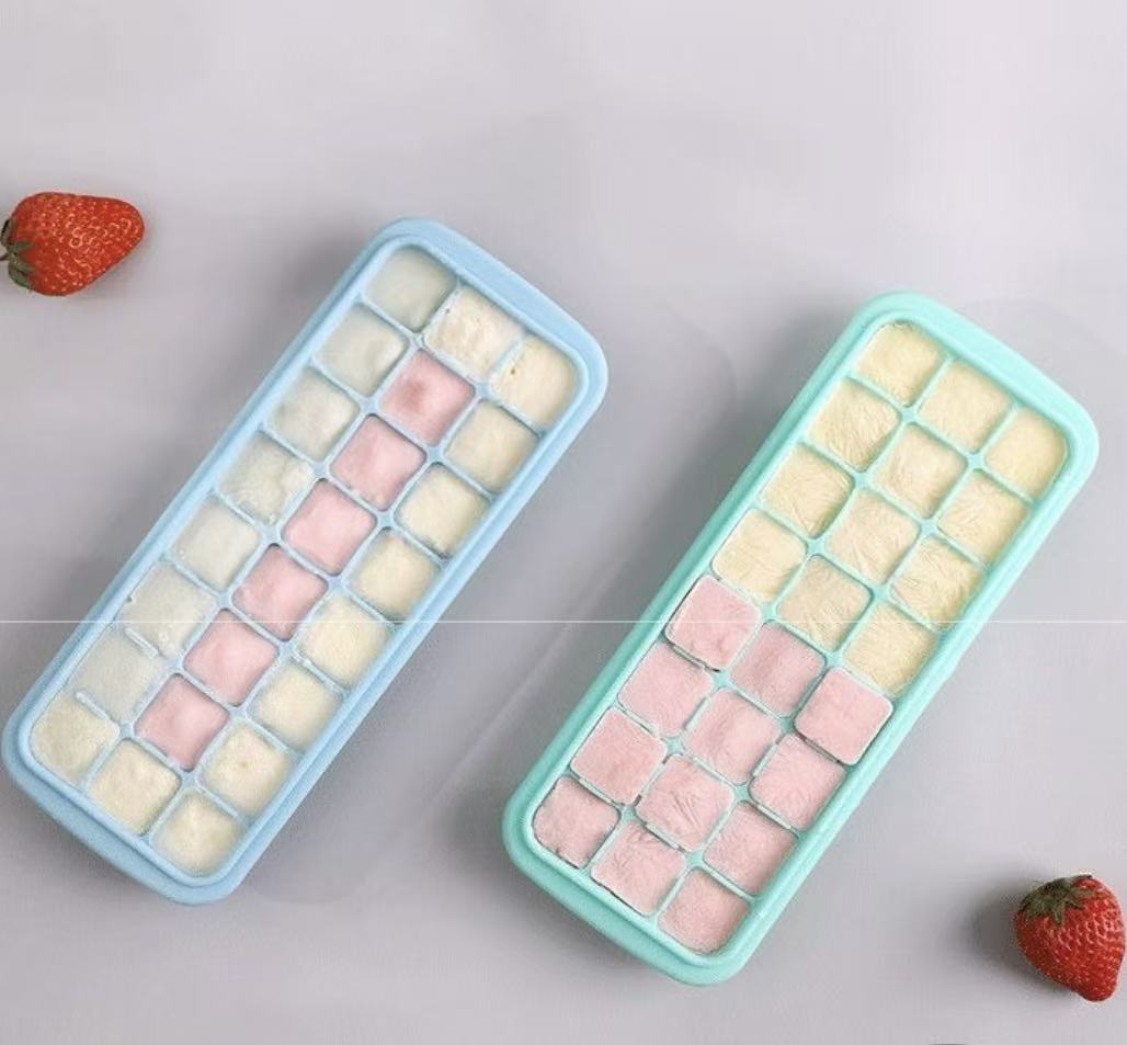 Silicone Ice Cubes Tray with L - đánh giá và giá Baby Food Jelly