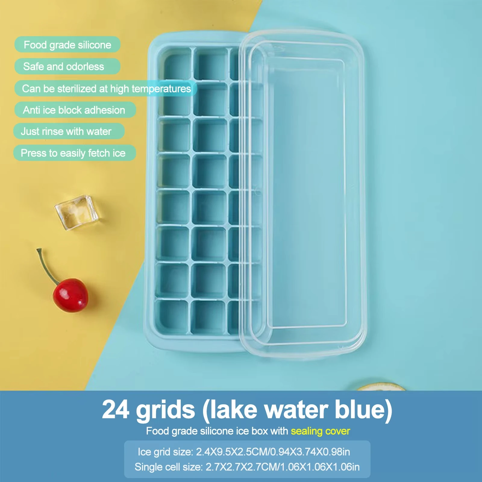 Silicone Ice Cubes Tray with L - đánh giá và giá Baby Food Jelly