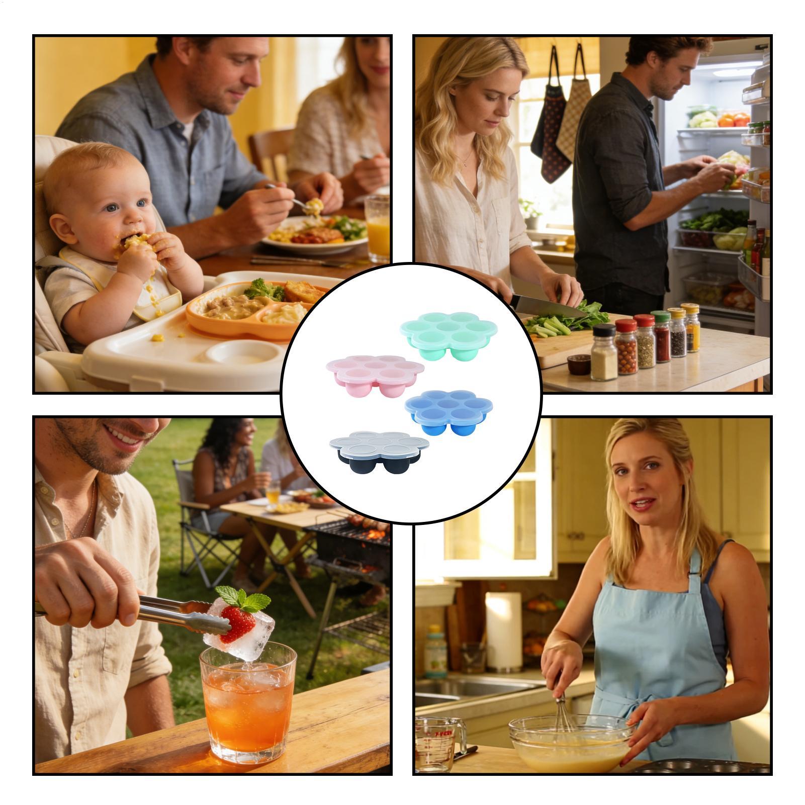 Reusable Gel Silicone Molds Ki - đánh giá và giá Baby Food Jelly