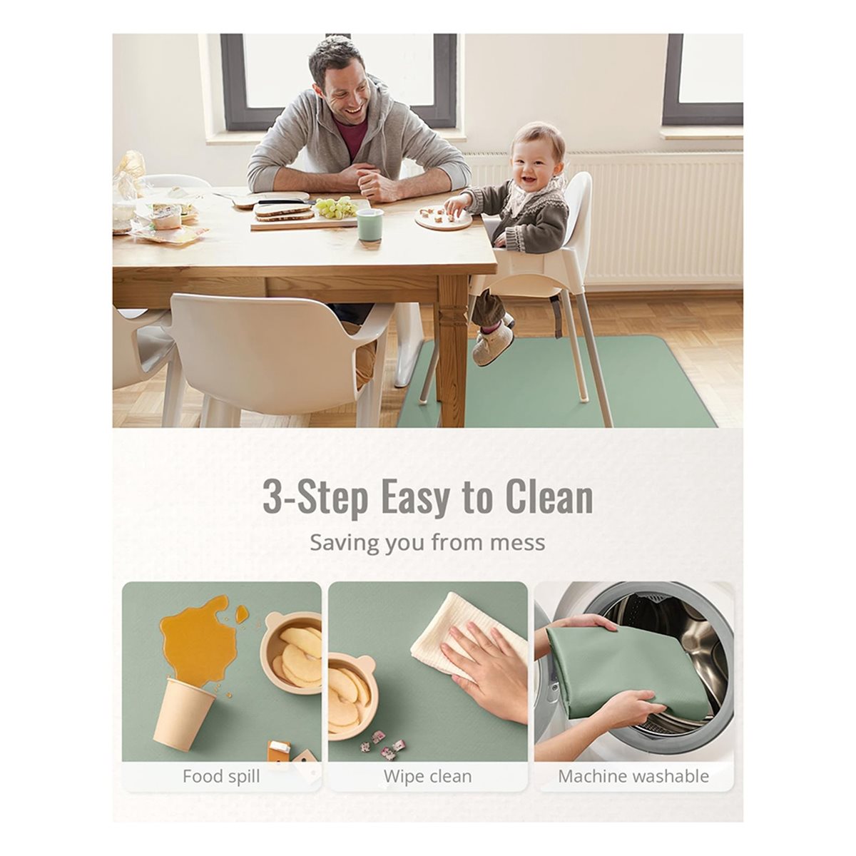 Big Discount Baby Splat Mat fo - đánh giá và giá Highchair Splash Mat