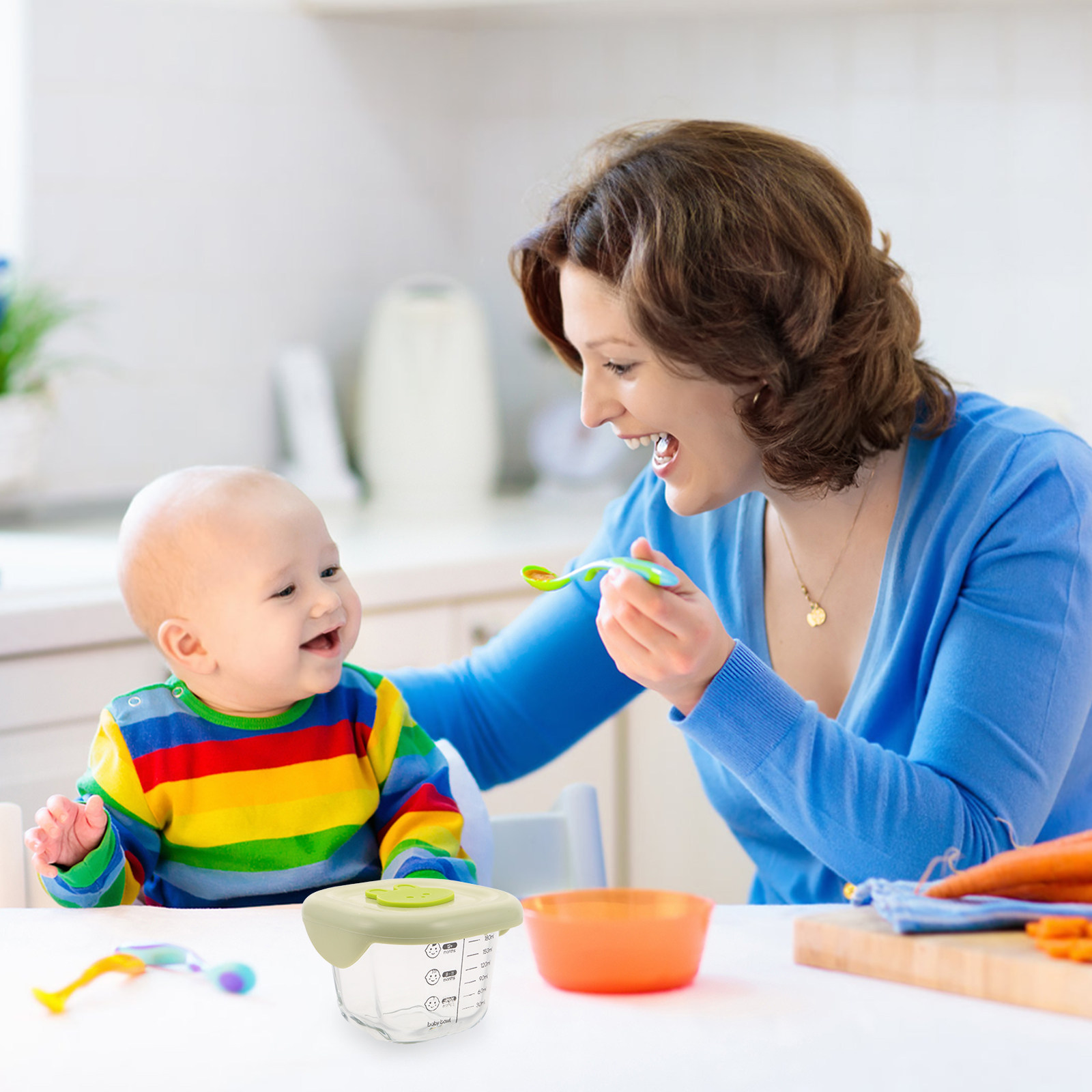 2Pcs Baby Food Storage Contain - đánh giá và giá Baby Food Glass Containers