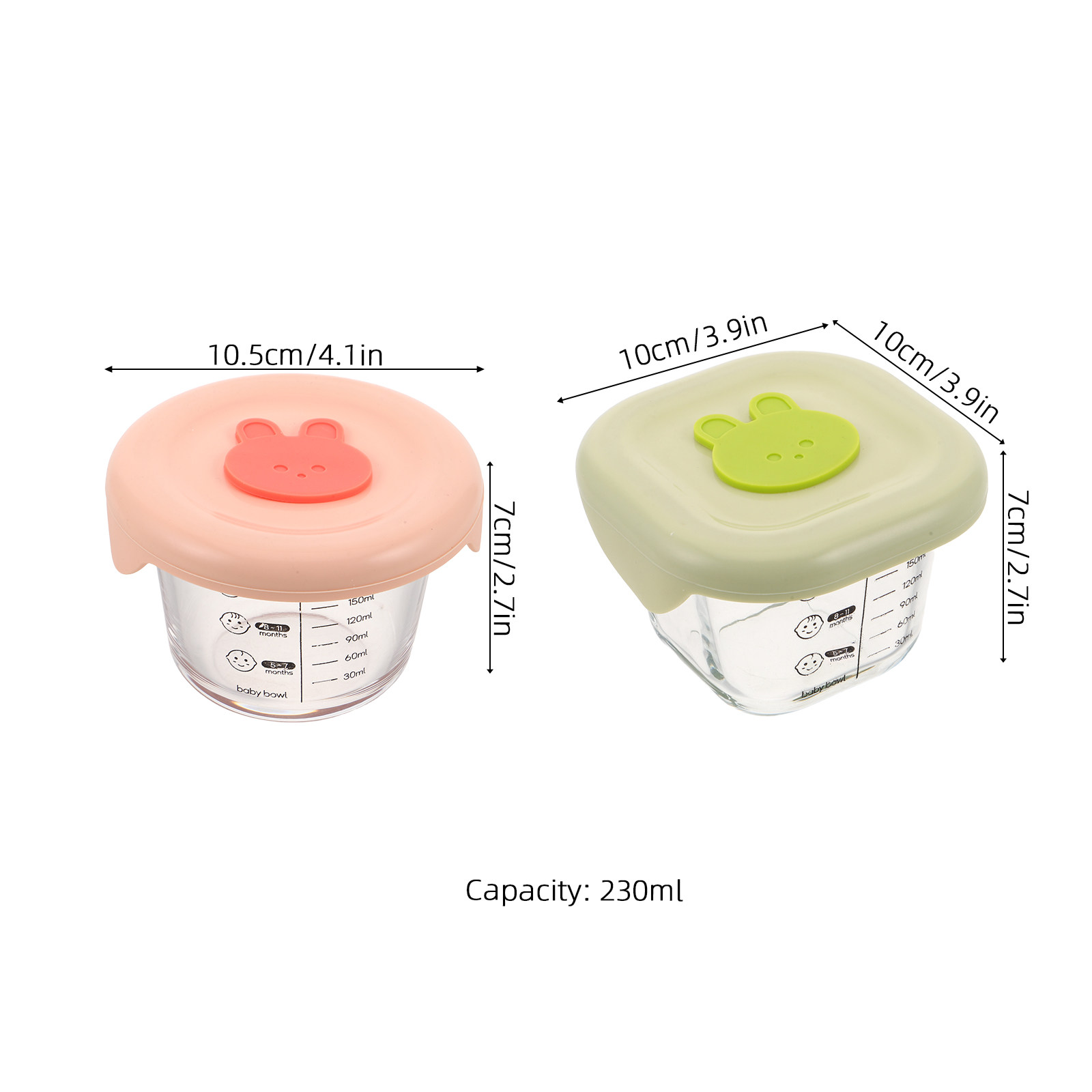 2Pcs Baby Food Storage Contain - đánh giá và giá Baby Food Glass Containers