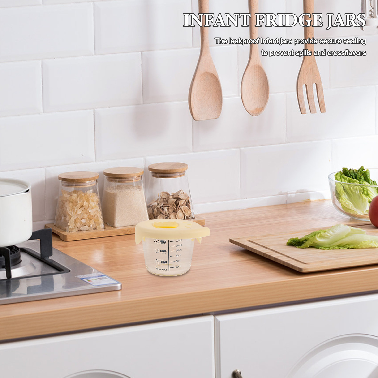 2Pcs Baby Food Storage Bowls G - đánh giá và giá Baby Food Glass Containers