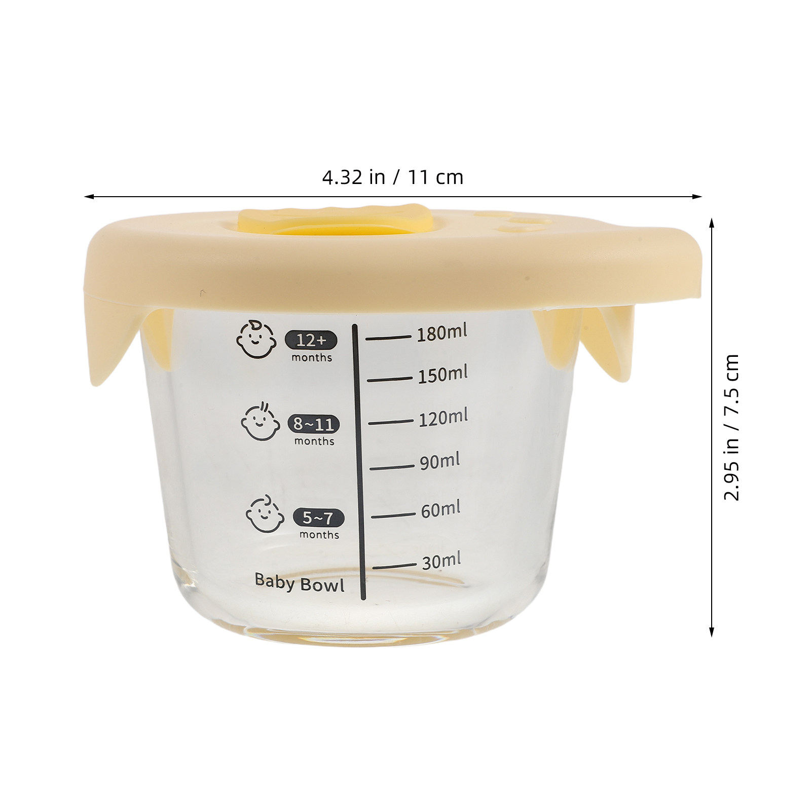 2Pcs Baby Food Storage Bowls G - đánh giá và giá Baby Food Glass Containers