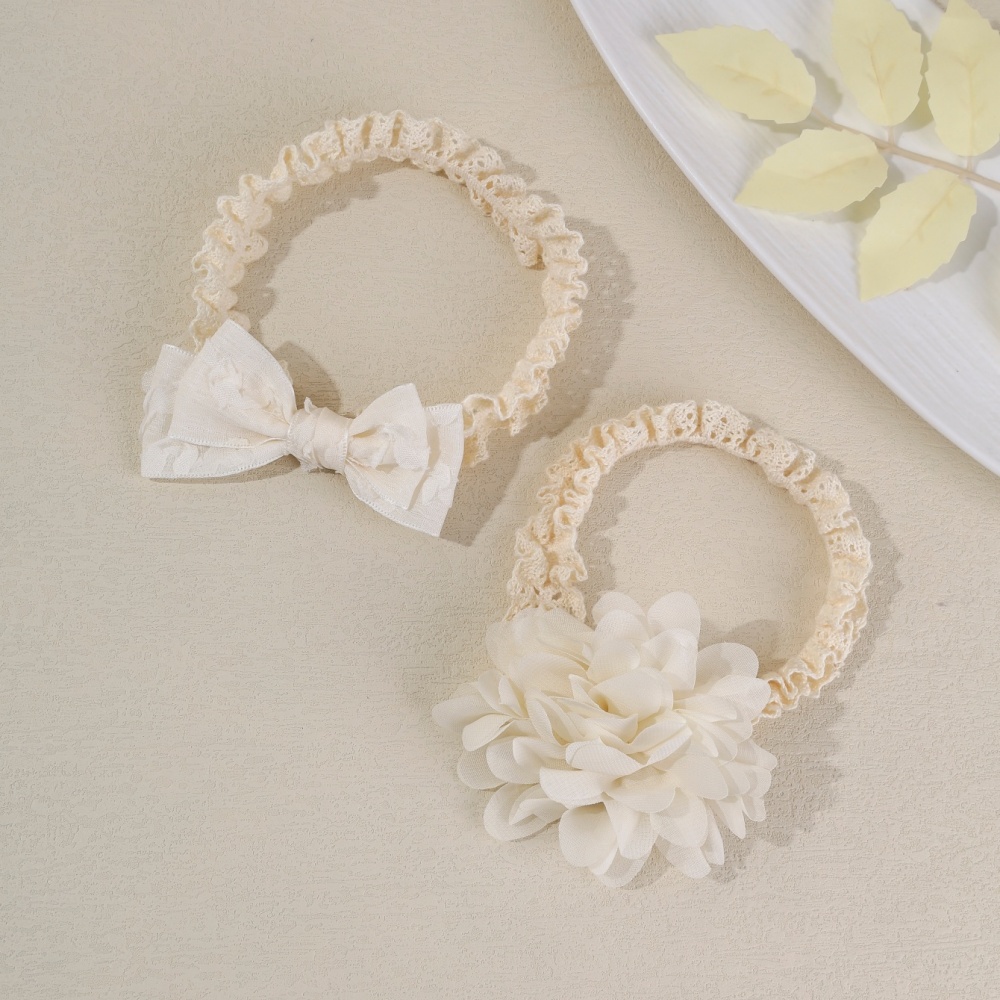 Cream White Lace Flower Bow Ba - đánh giá và giá Baby Food Jelly