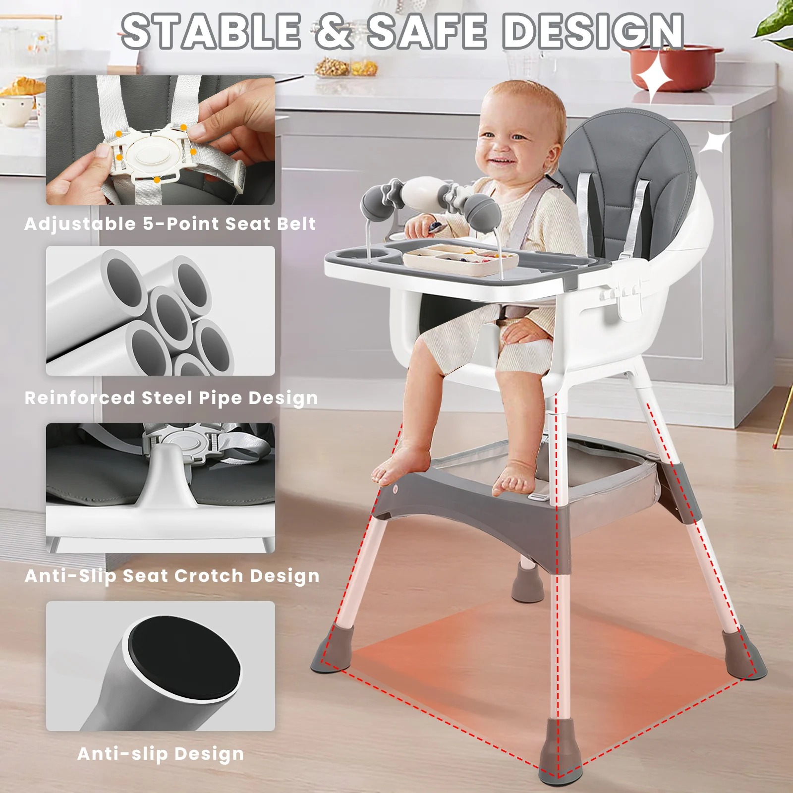 Adjustable Baby High Chair – C - đánh giá và giá Baby Food Chart