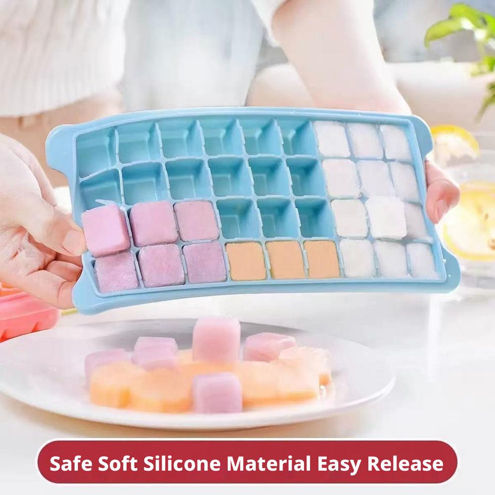 Silicone Ice Cubes Tray with L - đánh giá và giá Baby Food Jelly