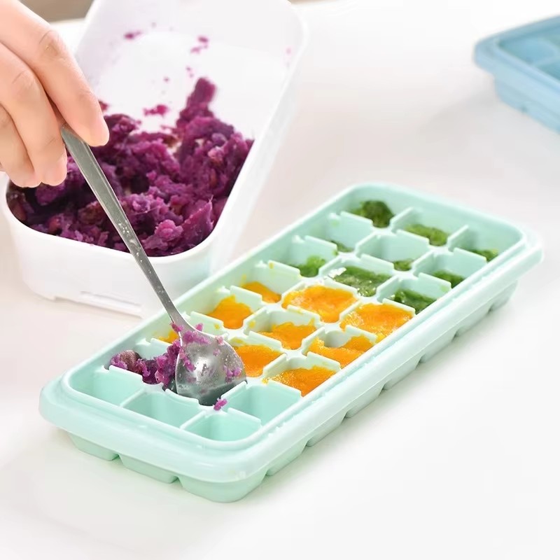 Silicone Ice Cubes Tray with L - đánh giá và giá Baby Food Jelly
