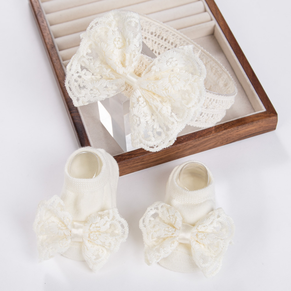 3Pcs/Set Cream Lace Baby Headb - đánh giá và giá Baby Food Jelly