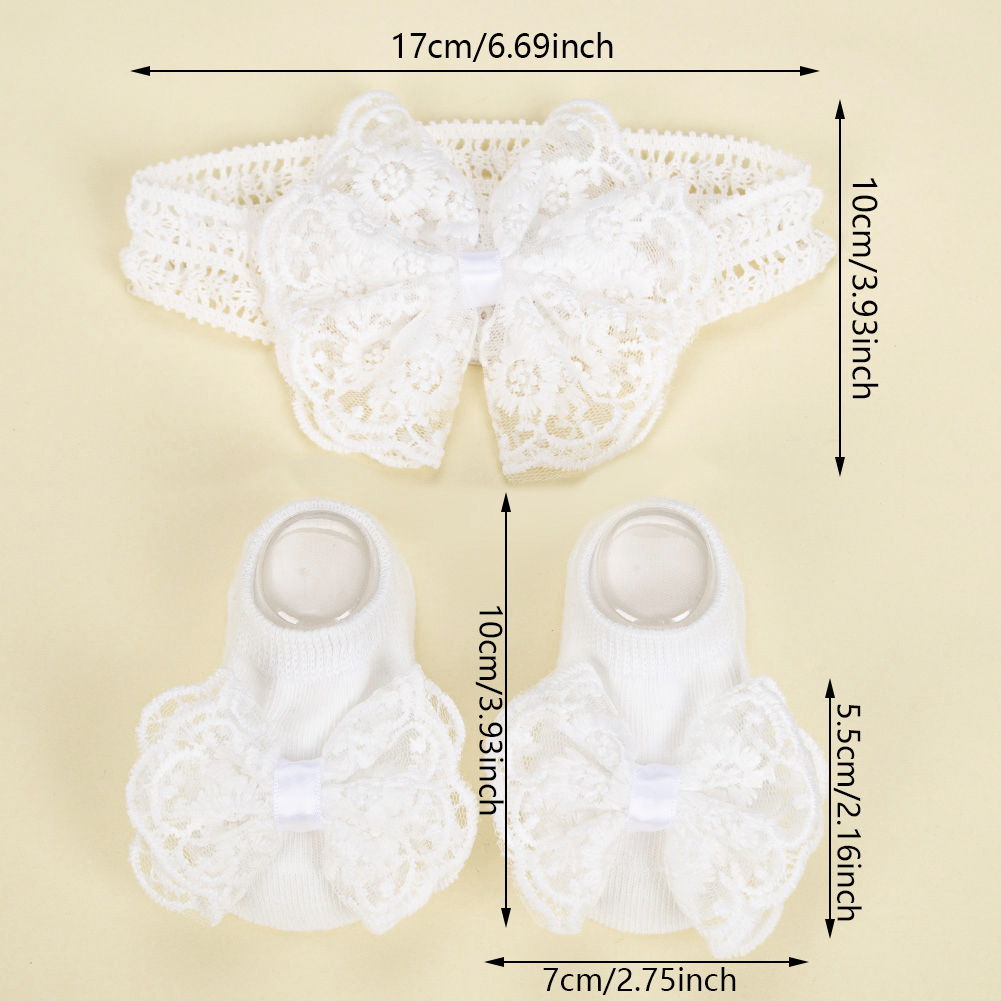 3Pcs/Set Cream Lace Baby Headb - đánh giá và giá Baby Food Jelly