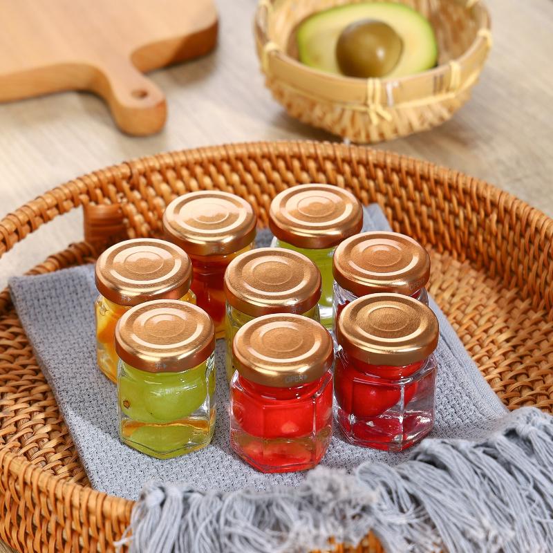 Hexagonal Mini  Jars with  Lid - đánh giá và giá Baby Food Glass Containers