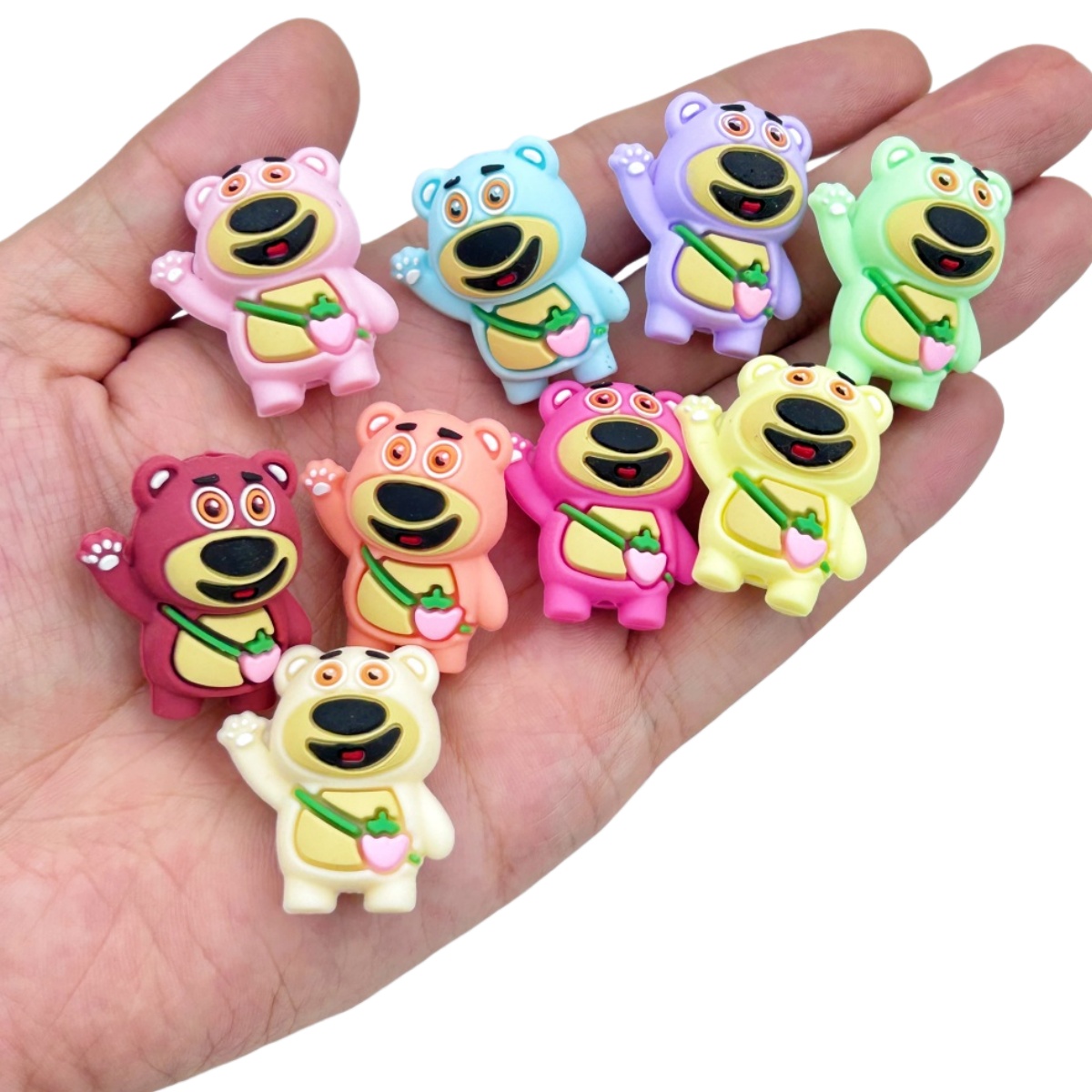 10PC 3D DIY Bear Silicone Bead - đánh giá và giá Baby Food Grade